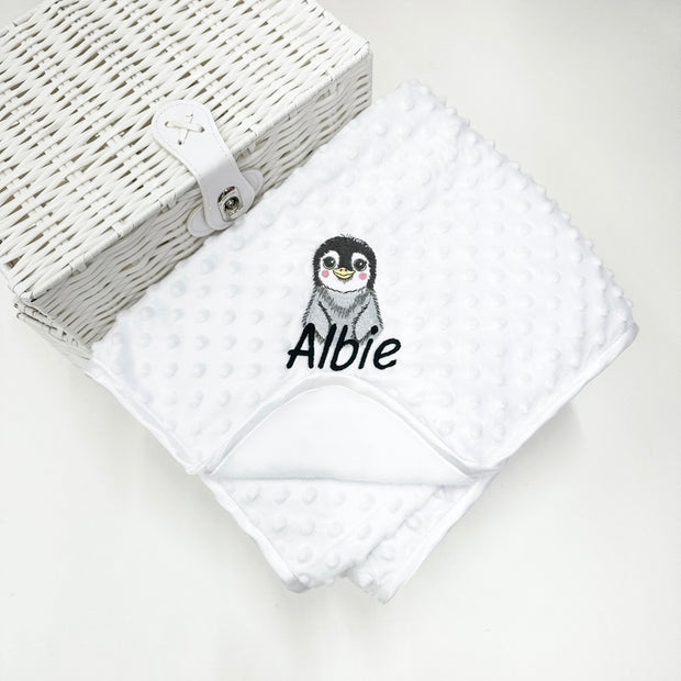Embroidered Animal Personalised Bubble Wrap Blanket (CORNER EMBROIDERY) - Various Colours