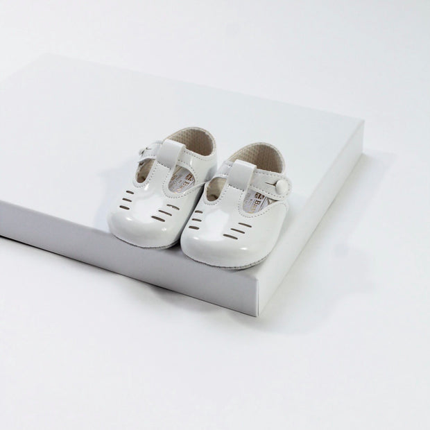 White Patent T Bar Shoes – Lavish Little Style Baby