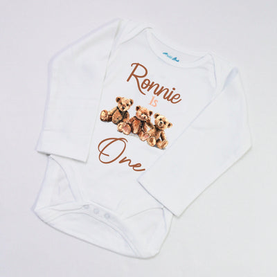 Personalised First Birthday Baby Vest - Teddy Bear's