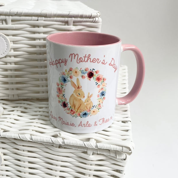 Bunny's Happy Mother's Day Personalised Mug