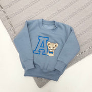 Initial & Animal with BOW TIE Personalised Embroidered Jumper (Various Coloured T-Shirt & Animals)