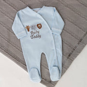 Safari Embroidered Personalised Popper Sleepsuit - Various Colours