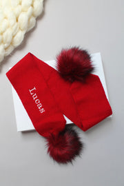 Red Faux Fur Scarf  (With or Without Personalisation)