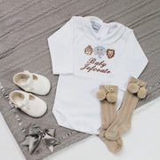 Embroidered ‘Baby’ Safari Animals Personalised Babygrow - Baby “Name”