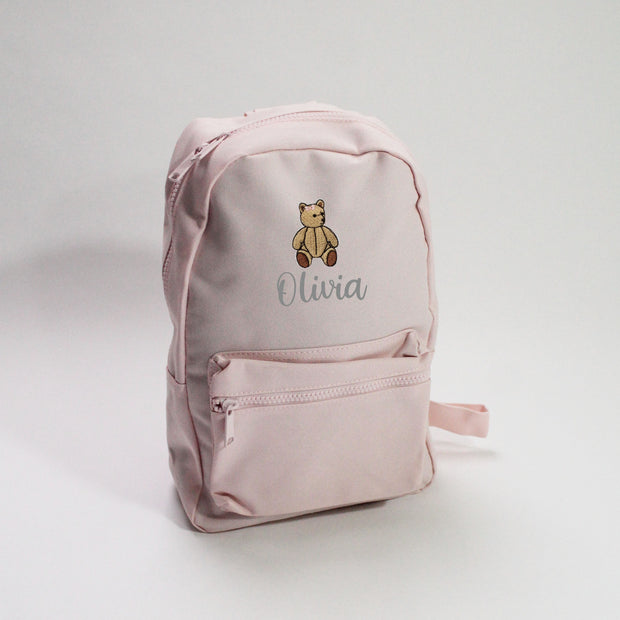Pink Backpack - Teddy Bear Design