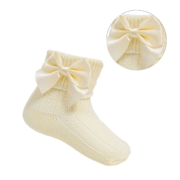 Lemon Bow Ankle Socks