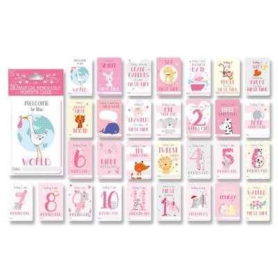 Baby Girl 30 Memorable Moment Cards